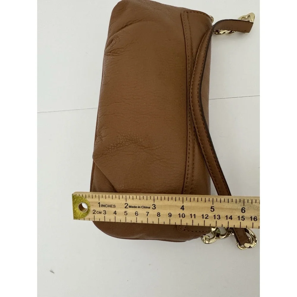 Michael Kors Fulton leather hobo bag caramel / tan color with gold hardware